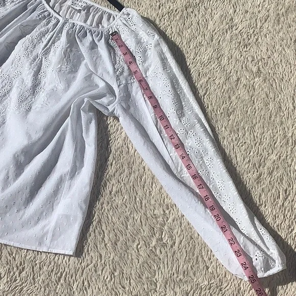 Velvet Eyelet Peasant Blouse - Picture 10 of 14